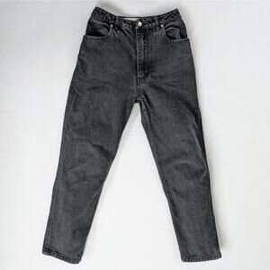Eckhaus Latta Jeans Women's 26 Charcoal Black High Rise 100% Cotton Ankle